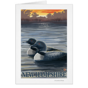 Ny HampshireCommon Loon Hälsningskort