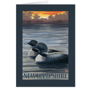Ny HampshireCommon Loon Hälsningskort