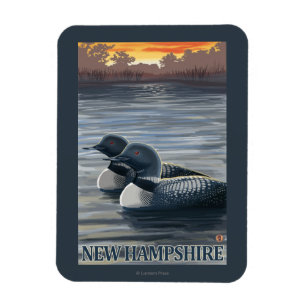 Ny HampshireCommon Loon Magnet