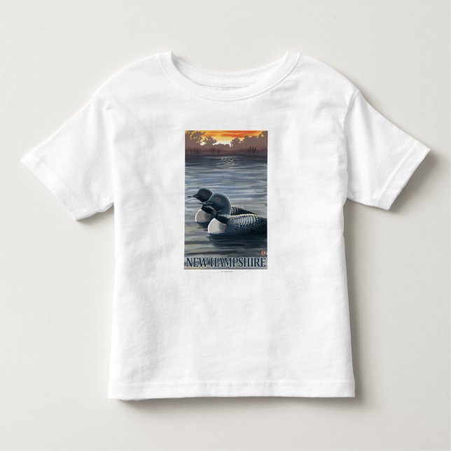 Ny HampshireCommon Loon Tee Shirt (Framsida)