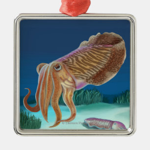Ny HampshireCuttlefish plats Julgransprydnad Metall