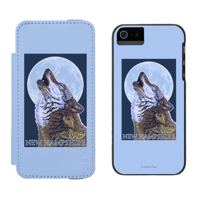 Ny HampshireHowling varg Incipio iPhone Wallet Skal (Sida vid Sida)