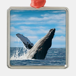Ny HampshireHumpback valplats Julgransprydnad Metall