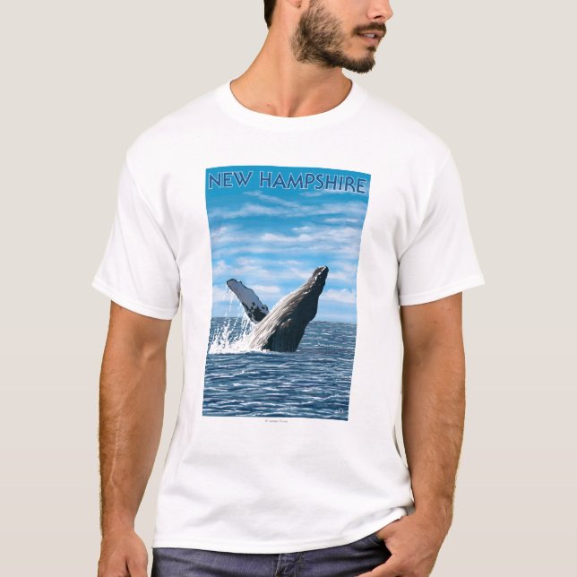 Ny HampshireHumpback valplats T-shirt (Framsida)