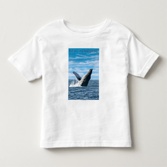 Ny HampshireHumpback valplats Tee Shirt (Framsida)