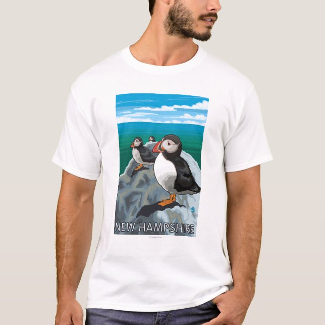 Ny HampshirePuffins plats T-shirt (Framsida)