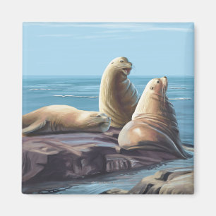 Ny HampshireSea lejonplats Magnet