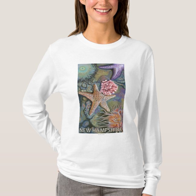 Ny HampshireTidepool plats Tee Shirt (Framsida)