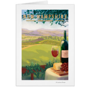 Ny HampshireWine landplats Hälsningskort