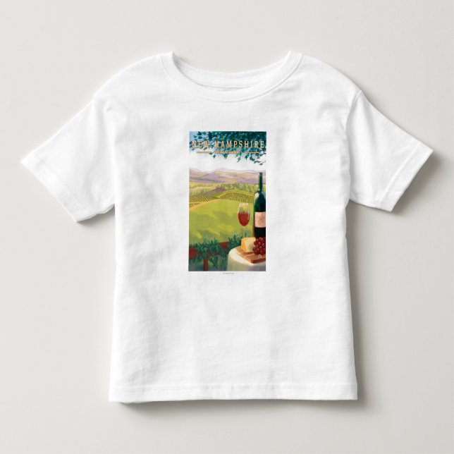 Ny HampshireWine landplats Tee (Framsida)