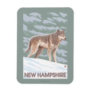 Ny HampshireWolf plats Magnet