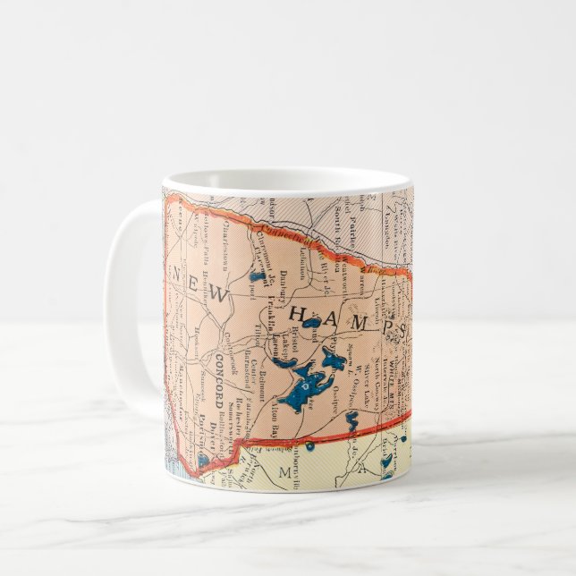 Ny Hapmshire Vintage Kartmugg Kaffemugg (Framsida vänster)
