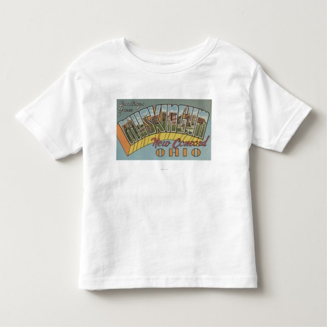 Ny harmoni, Ohio - Muskingum County Tee Shirt (Framsida)