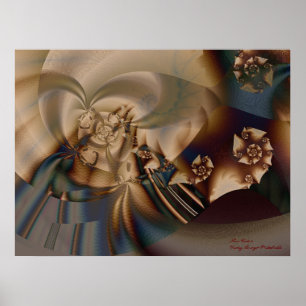 Ny Hat 2-Abstrakters Bra Fractal Art Poster