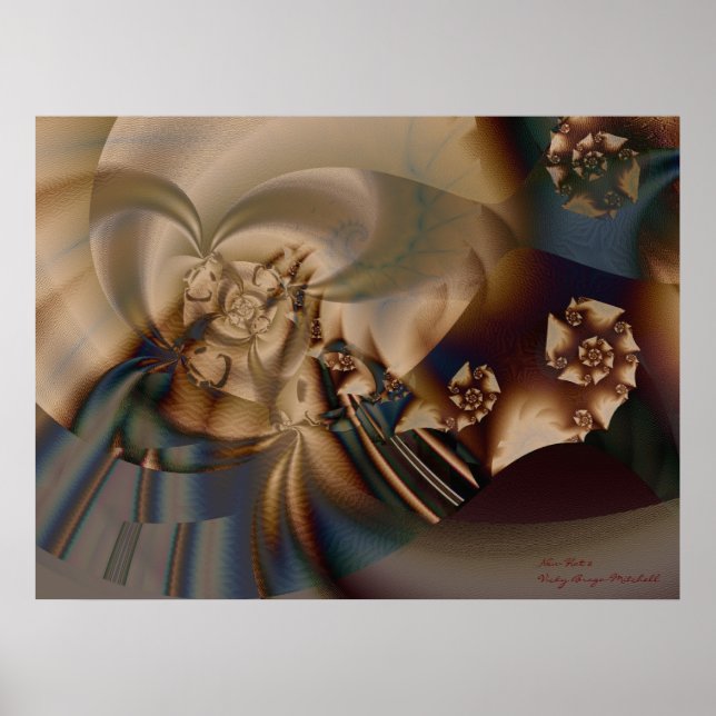 Ny Hat 2-Abstrakters Bra Fractal Art Poster (Framsidan)