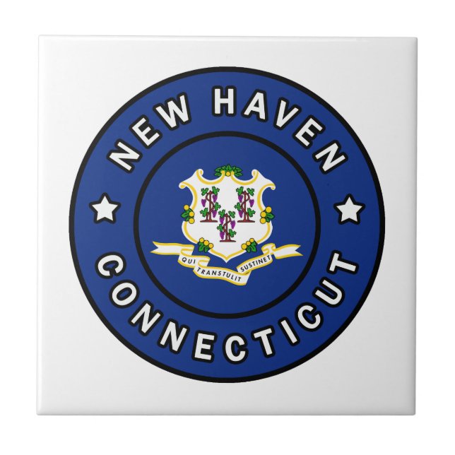 Ny Haven Connecticut Kakelplatta (Framsidan)