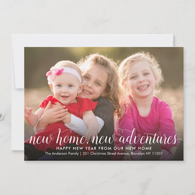 Ny Helgdag för foto för hemmet Äventyr - nyårsprog Meddelande (Framsida)