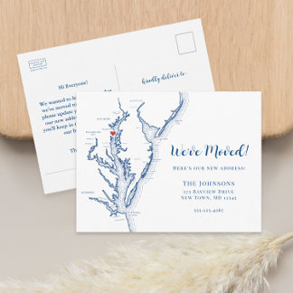 Ny Hem Annapolis Maryland Karta Flytt Meddelande Vykort