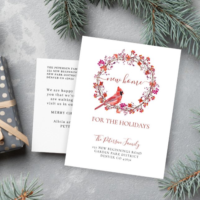 Ny hem för helgdagar Jul flytt Meddelande Vykort (Skapare uppladdad)