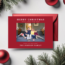 Ny Hem Jul Glad Jul Foto Semestervykort Julkort