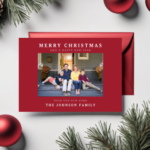 Ny Hem Jul Glad Jul Foto Semestervykort Julkort