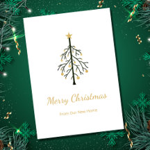 Ny hem julgran guldgrön flytt 