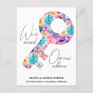 Ny hemadress, flyttkort meddelande vykort