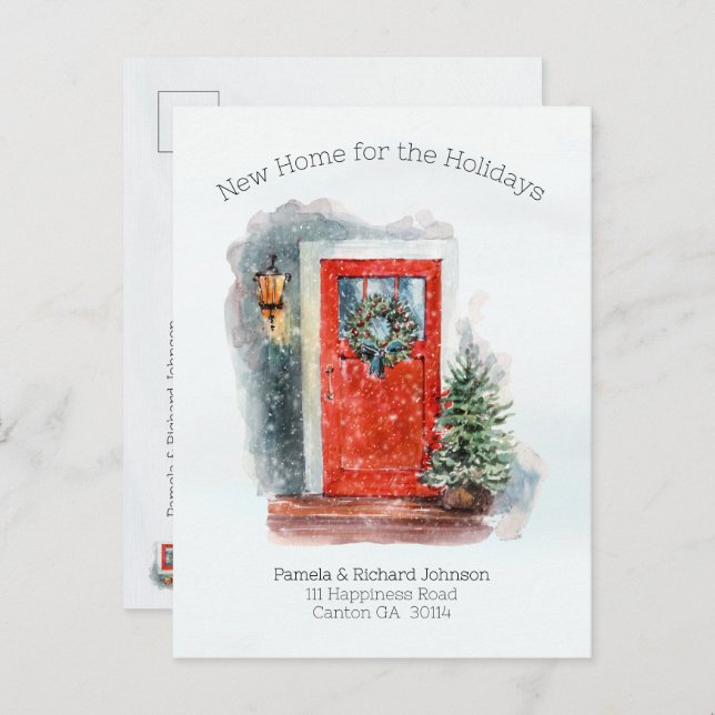 Ny hemadress för helgdagar Adressändring Vykort (Fram/baksida)