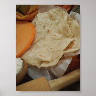 Ny hemlagad mjölTortillasaffisch Poster