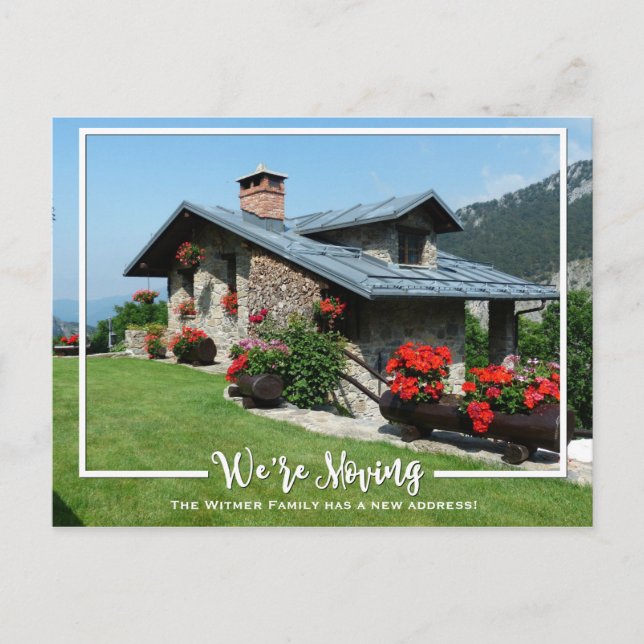 Ny hemma foto Vi flyttar tillkännagivande Meddelande Vykort (Framsida)