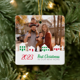 Ny hemornament julgransprydnad keramik