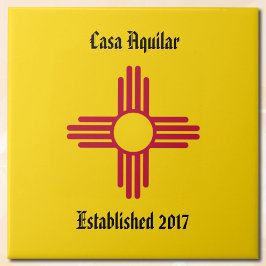 Ny hemsymbol New mexico Zia-symbol Anpassa panel Kakelplatta