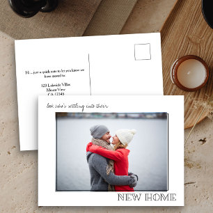 Ny hemtypografi - minimalistisk fotoFlytta Meddelande Vykort