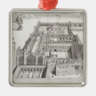Ny högskola, Oxford, från "Oxonia Illustrata", p Julgransprydnad Metall