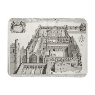 Ny högskola, Oxford, från "Oxonia Illustrata", p Magnet