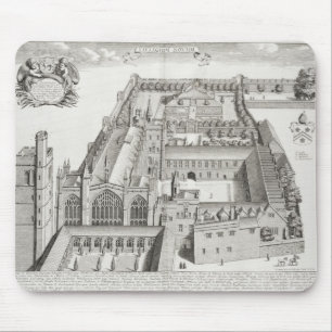 Ny högskola, Oxford, från "Oxonia Illustrata", pub Musmatta