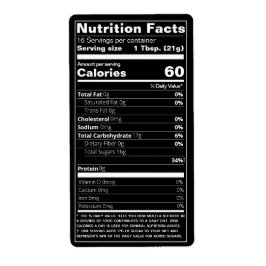 Ny honungsnäringsfaktor Svartprodukt Fraktsedel