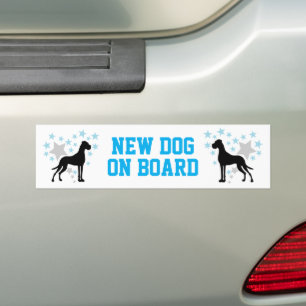 Ny hund ombord Grand Danes Bildekal