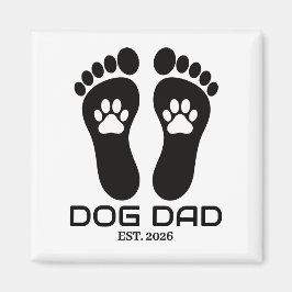 Ny hundpappa Tassavtryck Fet Est. Datum Magnet