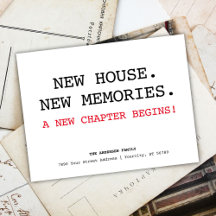 Ny husadress Enkel Minimalistisk Flytt