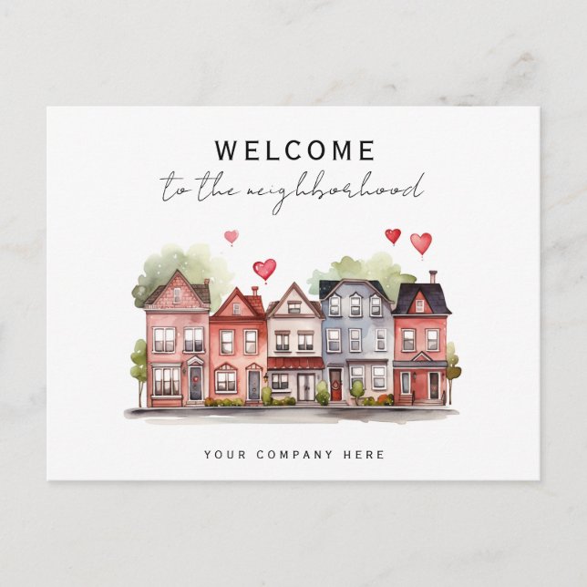 Ny husägare Välkommen till grannskapet Fastighetsm Vykort (Framsida)