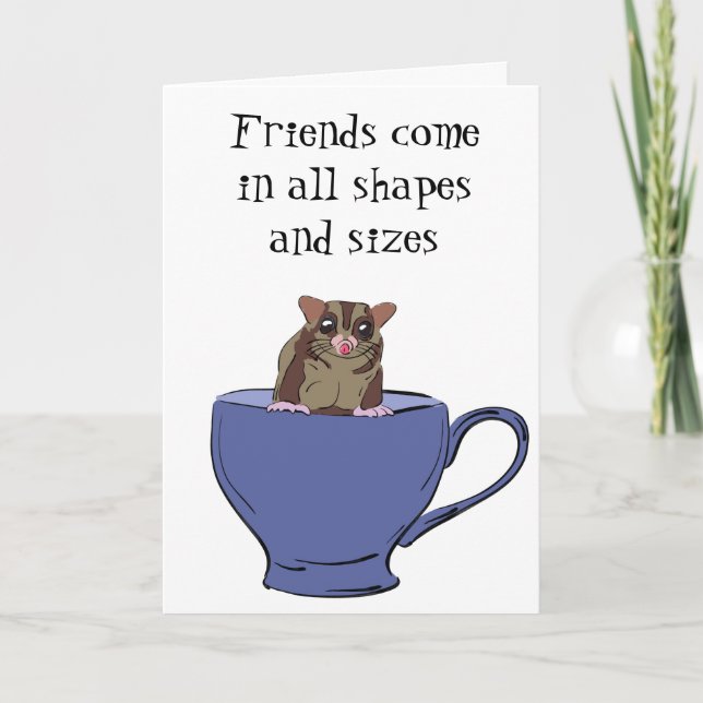 Ny husdjur Sugar Glider Grattis på det nya husdjur Kort (Framsida)
