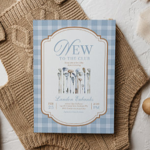 Ny i Clubben Golf Baby Shower Inbjudan