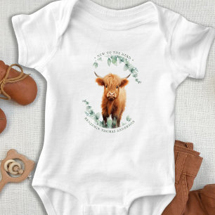 Ny I Flocken Boho Grönska Högländsk Ko T Shirt