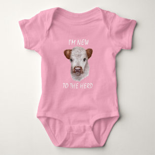 Ny i hjorden Highland Kalv Ko Baby Baby T Shirt