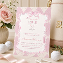 Ny i klubben Rosa golf baby shower