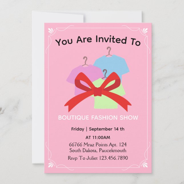 Ny inbjudan till Red Clothing Store (Framsida)