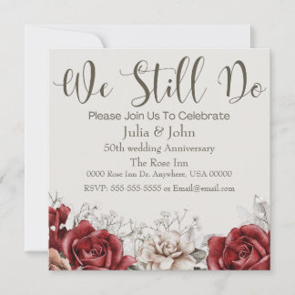 Ny inbjudan till Vintage bröllop-årsdagen