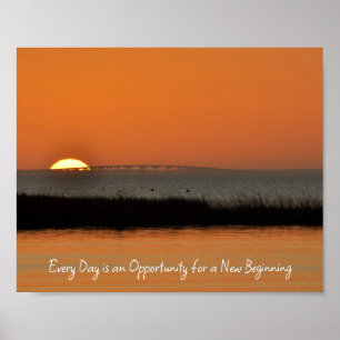 Ny inledningsfras Motiv Sunrise-citat Poster