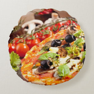 Ny italiensk pizza rund kudde